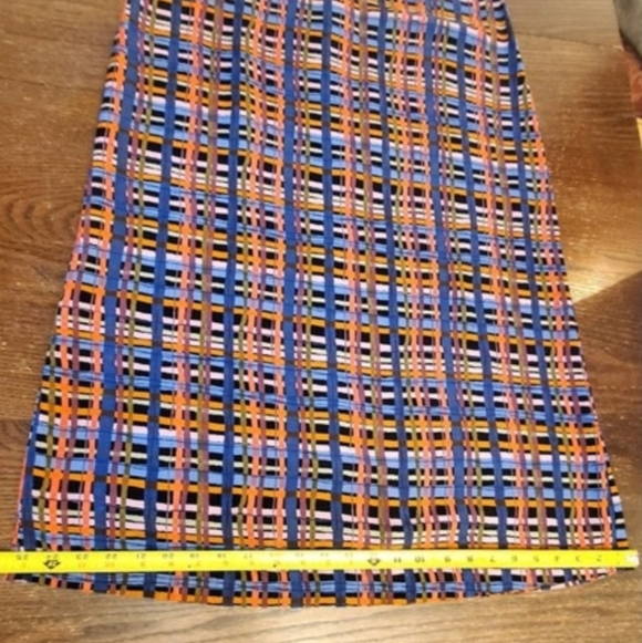 Vintage Express Rayon Basketweave Plaid Maxi Skirt Size 7/8 Juniors USA Womens S - Picture 13 of 16